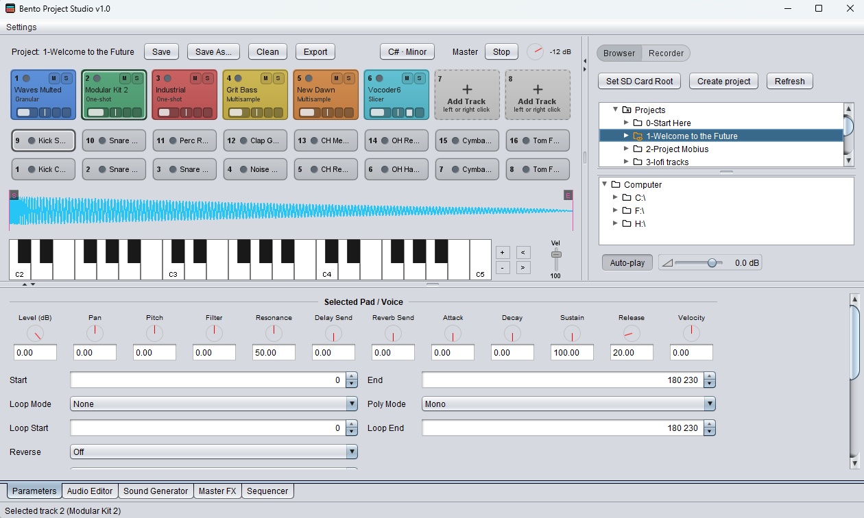 Bento Project Studio screenshot
