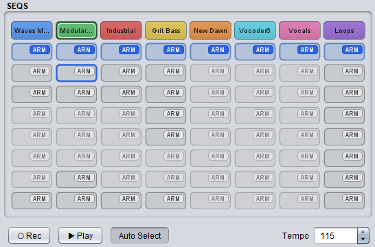 Bento Project Studio Sequencer sequence grid